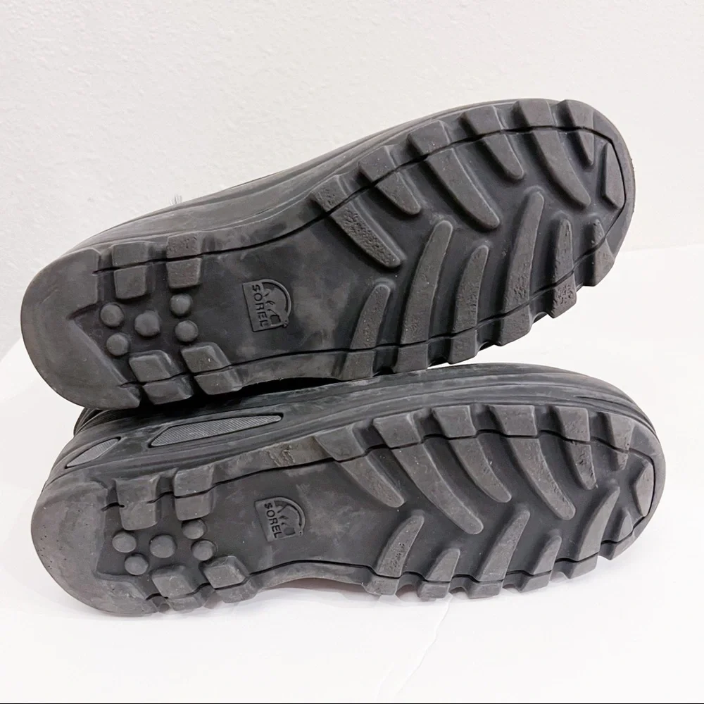 Sorel Cub Winter Insulated Rubber Sole Black Snow Boots Y7 W8.5 - Picture 11 of 16